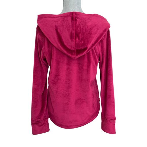 Pajamagram Tempting Touch Pajama Top Hooded Garnet Lounging Women's SZ S NWT - Picture 4 of 8